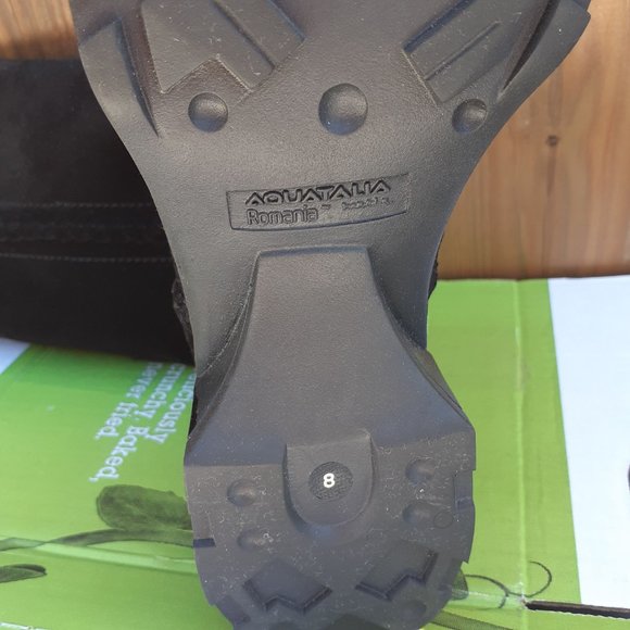 AQUATALIA Italian LEATHER Tall Full Zip up Southern Country Riding Boot 8 New - Picture 6 of 8